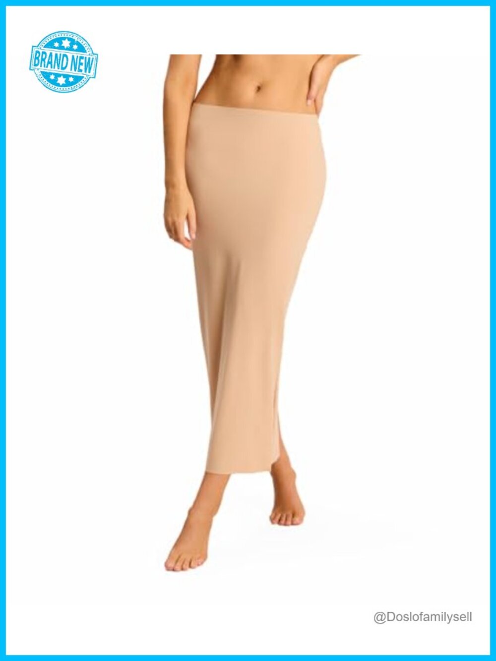 Maxi Half Slip Weighted Hem Microfiber Nylon Elastane Full Length
